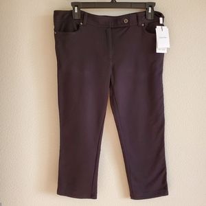 Calvin Klein Black Cropped Pants New Size S